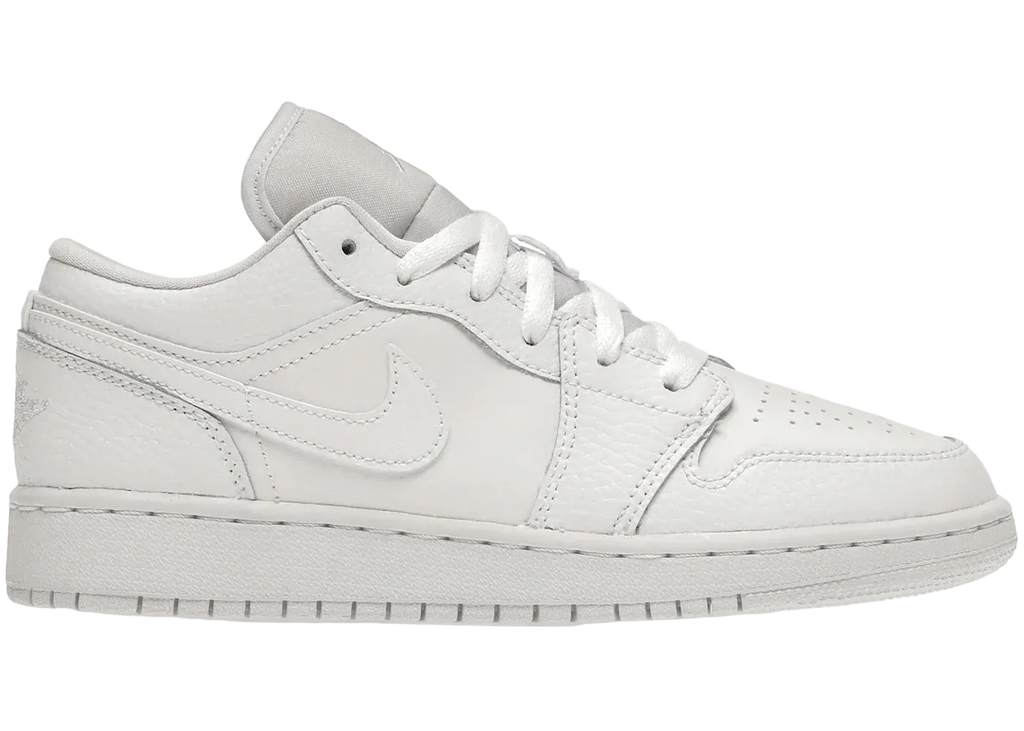 Jordan 1 Low Triple White Tumbled Leather