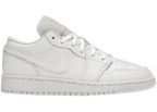Jordan 1 Low Triple White Tumbled Leather