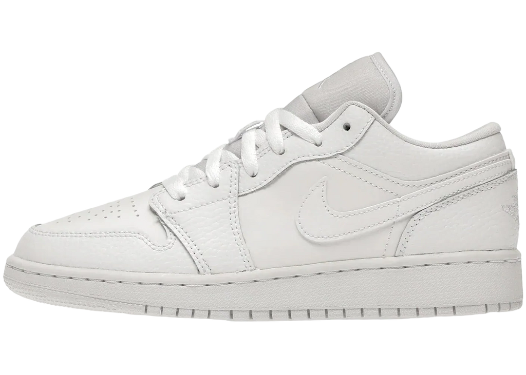 Jordan 1 Low Triple White Tumbled Leather