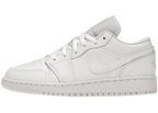Jordan 1 Low Triple White Tumbled Leather