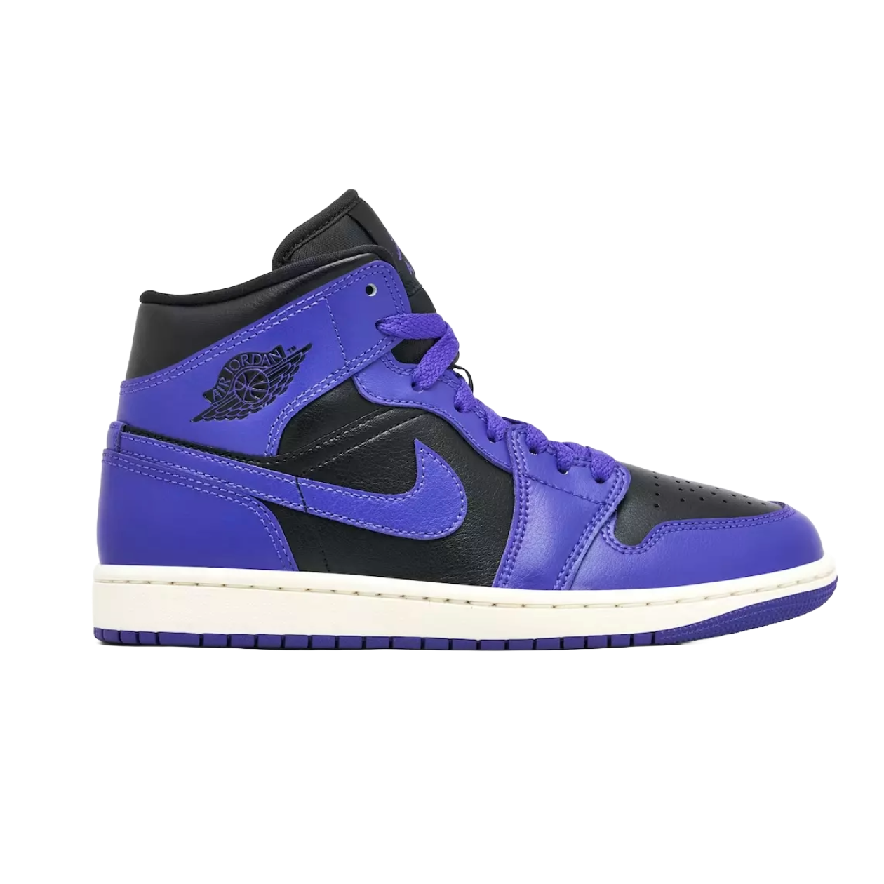 Jordan 1 Mid Purple Black