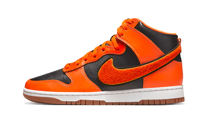 Nike Dunk High Retro Chenille Swoosh Safety Orange