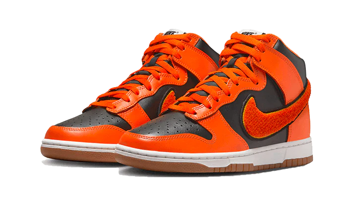 Nike Dunk High Retro Chenille Swoosh Safety Orange