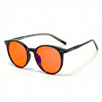 LenseCo - Okulary z filtrem światła niebieskiego - do komputera, grania, pracy(czerwono-pomarańczowe)